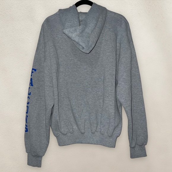 Vintage Russell Athletic Full Zip Hoodie Sweatshirt Y2k Falcons Gray Size Large - Picture 2 of 8